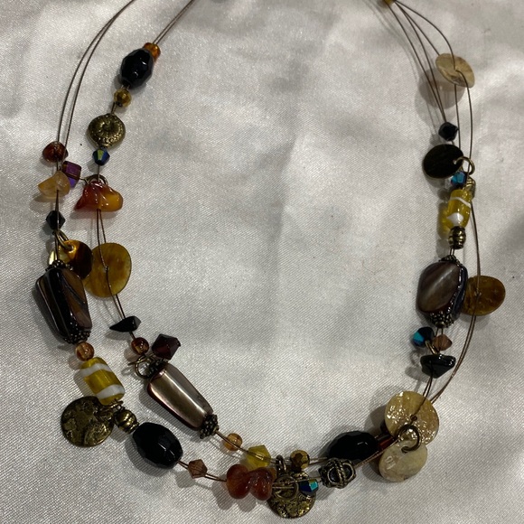 Multi-Color Beaded Necklace - Picture 3 of 3